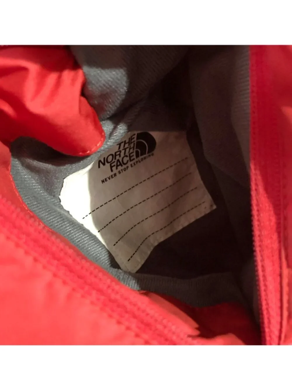 The North Face Puffer Jacket Boys Size 10 Red 600 Hooded Reversible Quilted